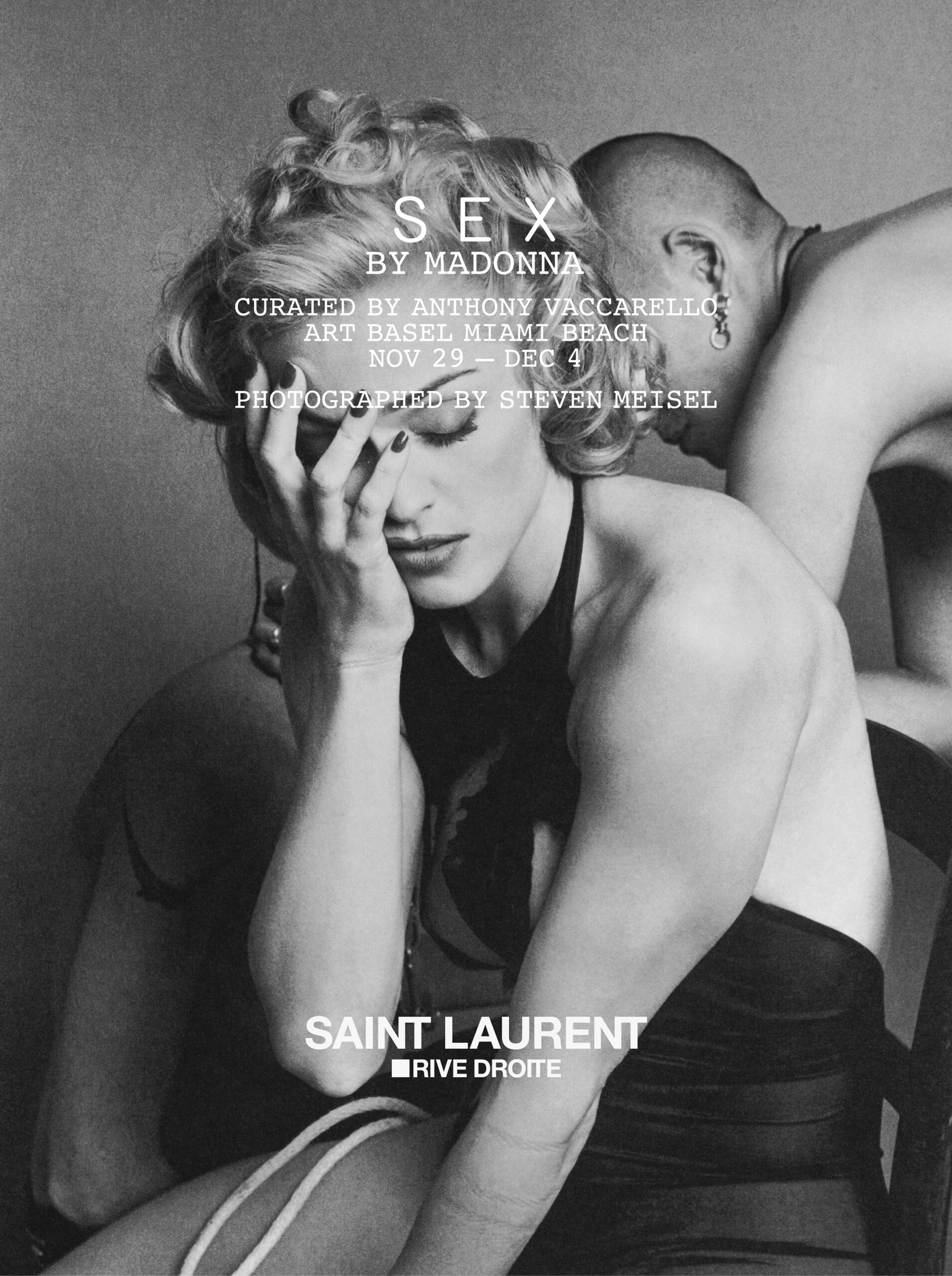 Você está visualizando atualmente Saint Laurent Confirma Participação na Exposição Art Basel Miami  com Sex by Madonna