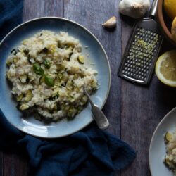 Risoto de abobrinha com limão