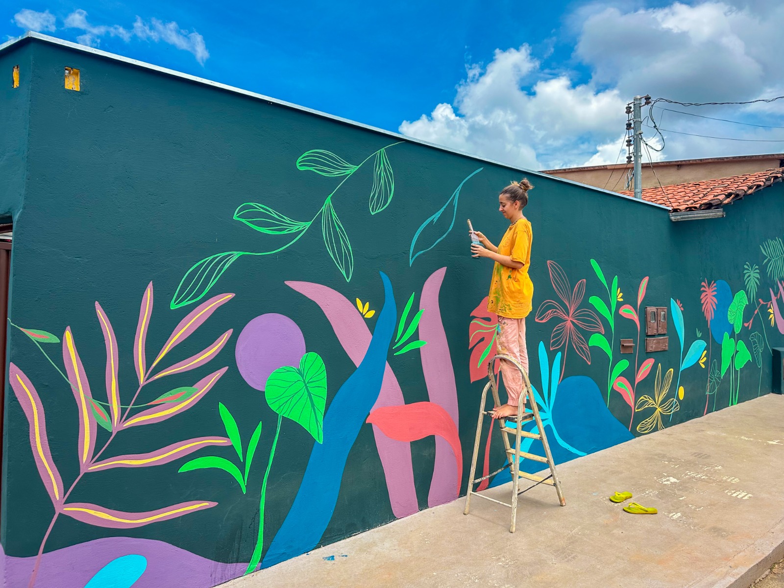 Você está visualizando atualmente Casa de veraneio inaugura arte muralista, em Pirenópolis