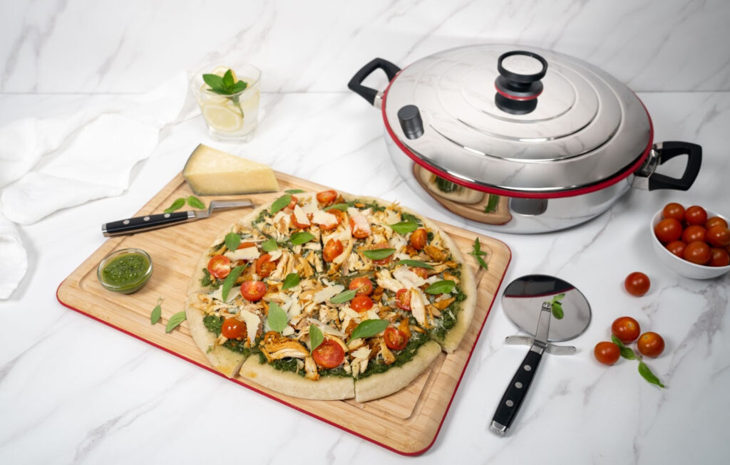 Pizza de pesto com frango: uma receita exclusiva para harmonizar com vinho